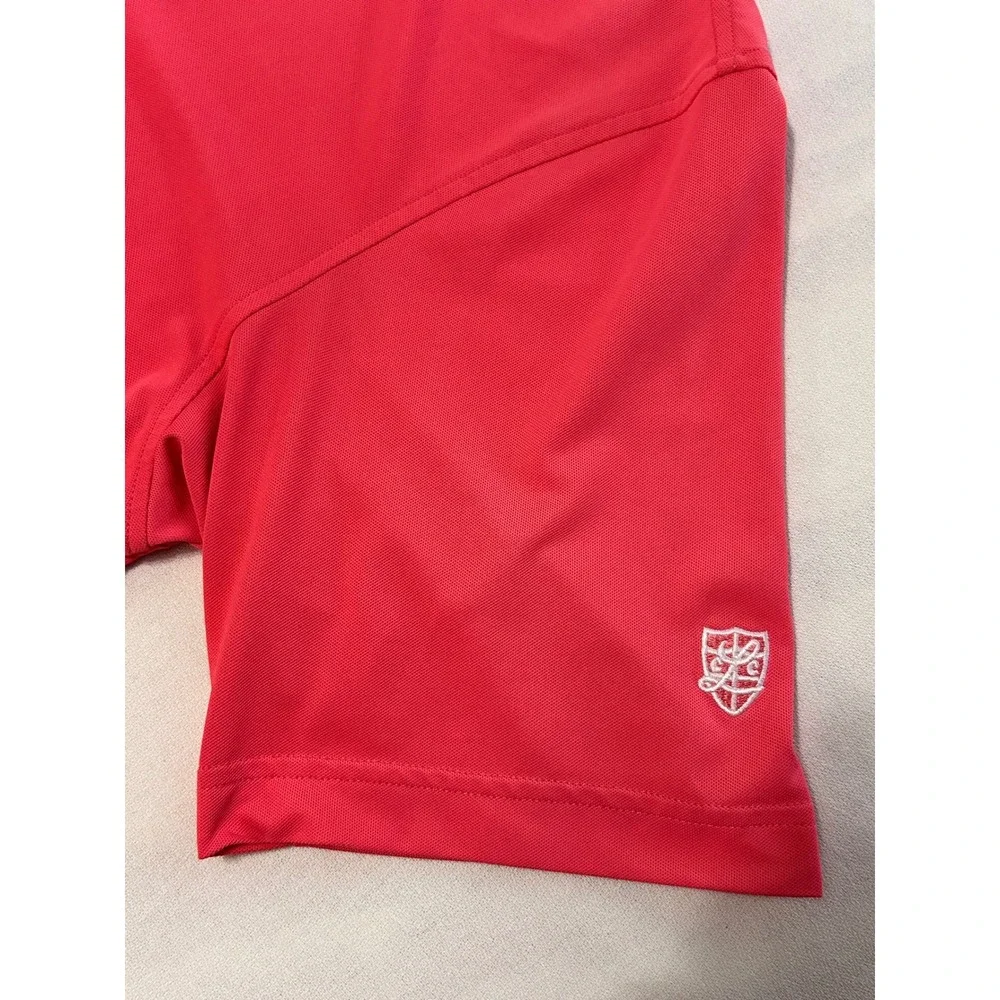 Peter Millar Polo Shirt Performance Golf Athletic Stretch Pink XL - Picture 6 of 8